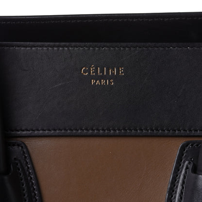 Celine Satin Calfskin Mini Tri-Color Luggage Dark Grey 7 of 12