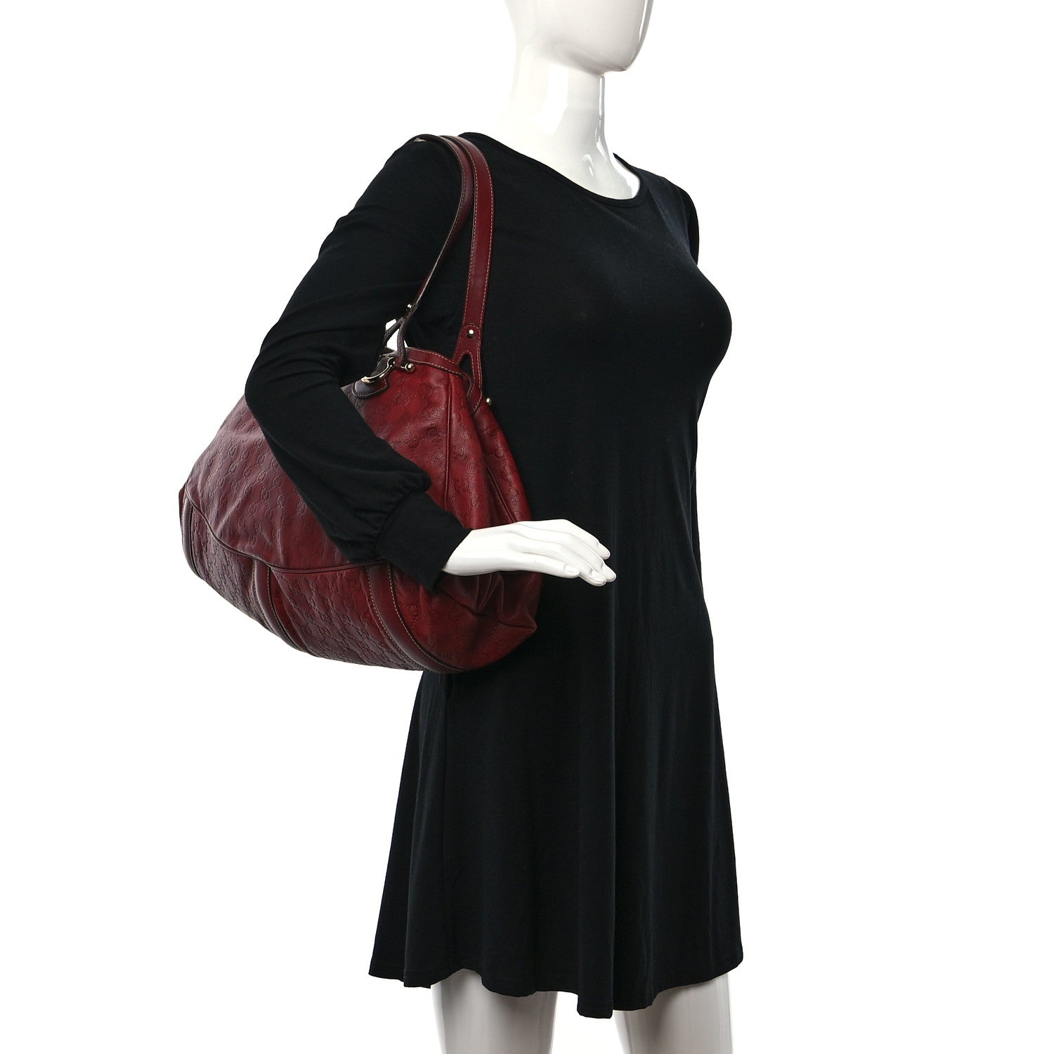 Gucci Guccissima Shoulder Bag Red 2 of 10