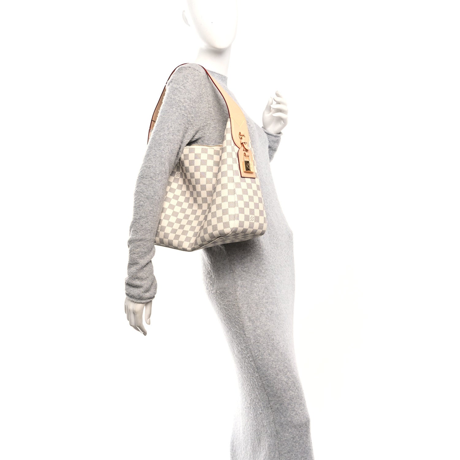 Louis Vuitton Damier Azur Slouchy MM 3 of 17