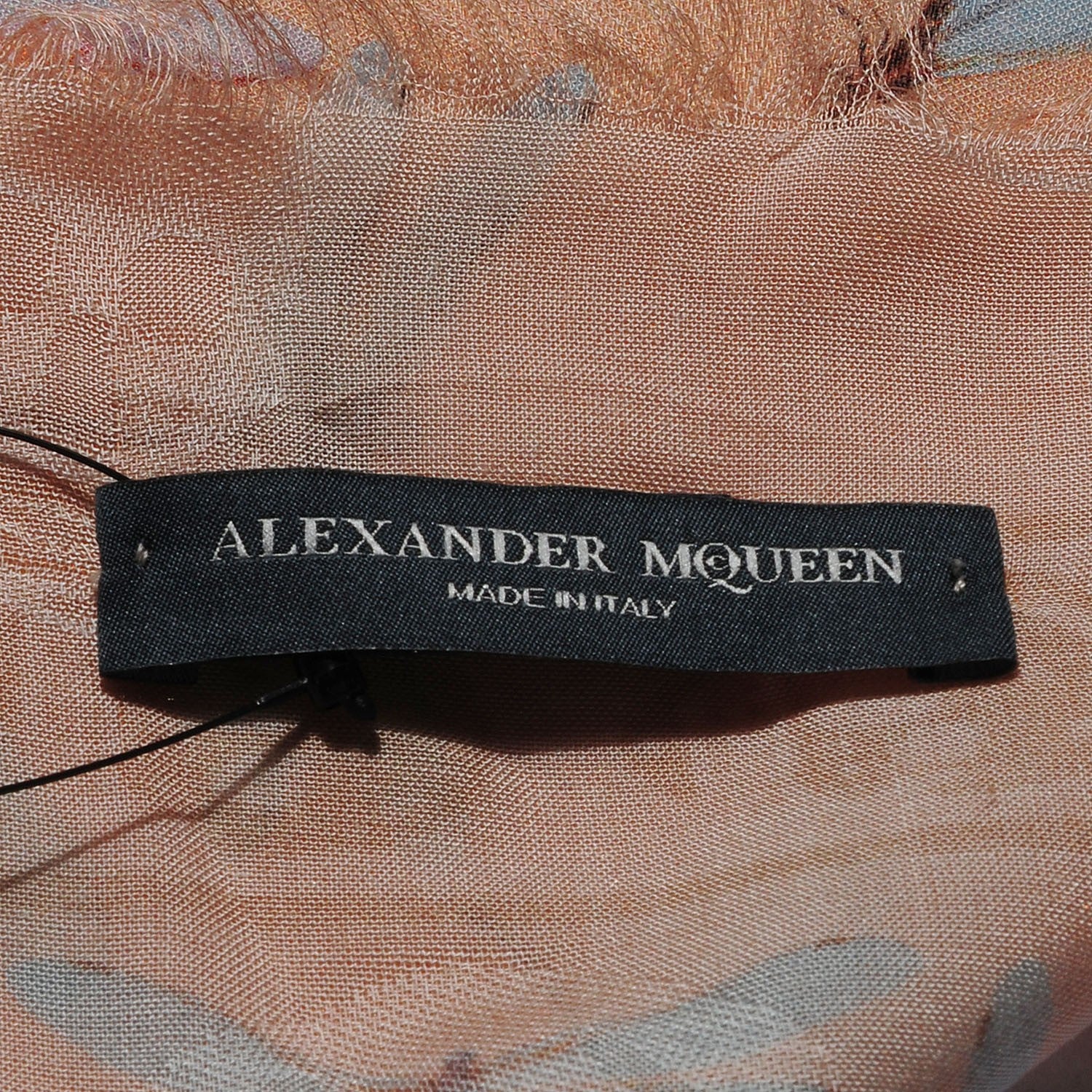 Alexander McQueen Silk Dragonfly Skull Scarf Old Rose 4 of 4