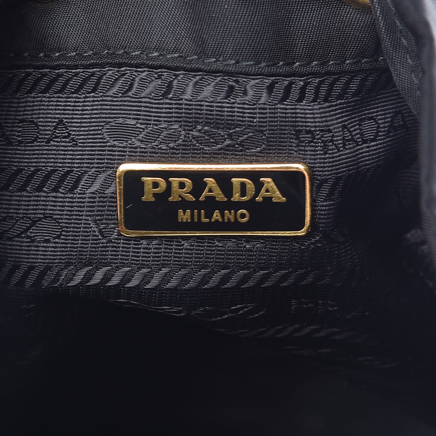 Saffiano Tessuto Nylon Mini Bucket Crossbody Bag Black