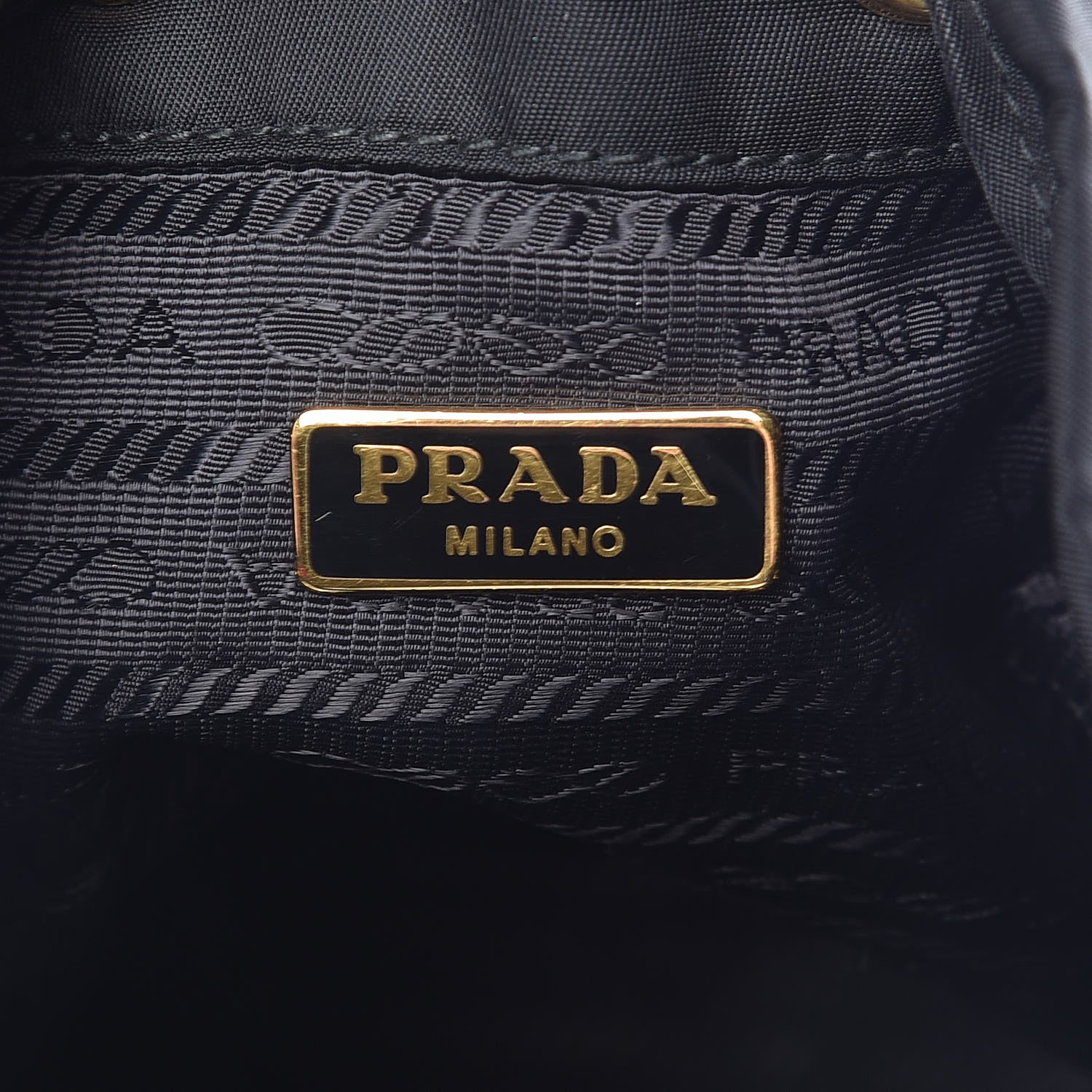 Prada Saffiano Tessuto Nylon Mini Bucket Crossbody Bag Black 7 of 9