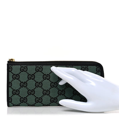 Gucci Monogram Zip Around Wallet Green 2 of 7
