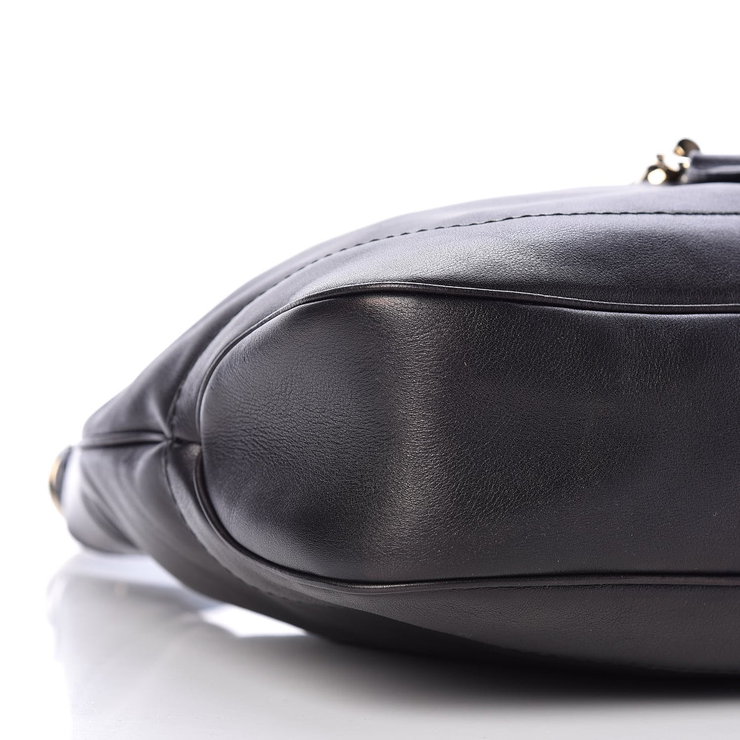 Calfskin Medium Jackie Shoulder Bag Black