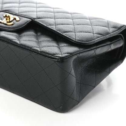 Chanel Caviar Quilted Jumbo Double Flap Black 9 of 9