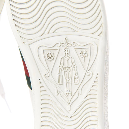 Gucci Calfskin Ayers Bee Embroidered Womens Ace Sneakers 37 White Green 11 of 13