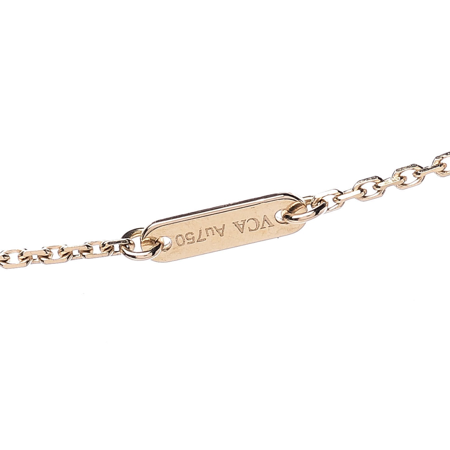 18K Yellow Gold Mother of Pearl Sweet Alhambra Pendant Necklace