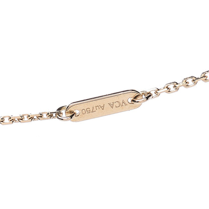 Van Cleef & Arpels 18K Yellow Gold Mother of Pearl Sweet Alhambra Pendant Necklace 7 of 8