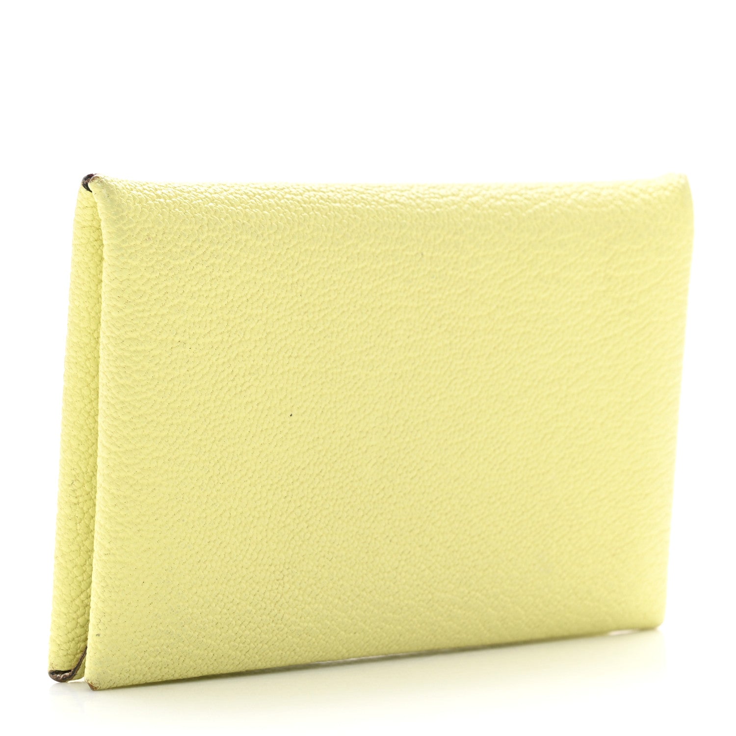 Hermes Chevre Mysore Verso Calvi Card Case Jaune Bourgeon Nata 3 of 8