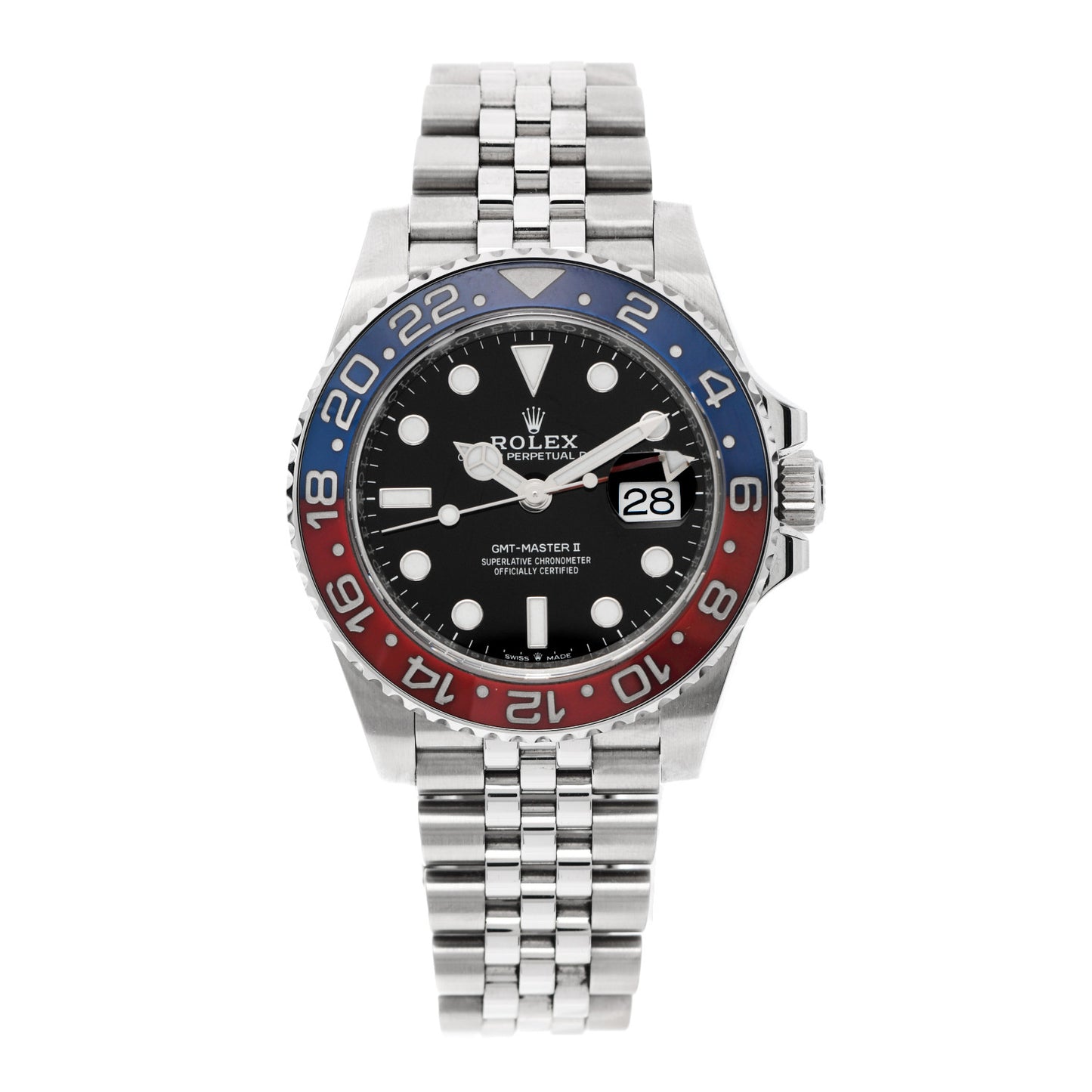 Stainless Steel 40mm Oyster Perpetual Date GMT Master Ⅱ Pepsi Watch 126710BLRO