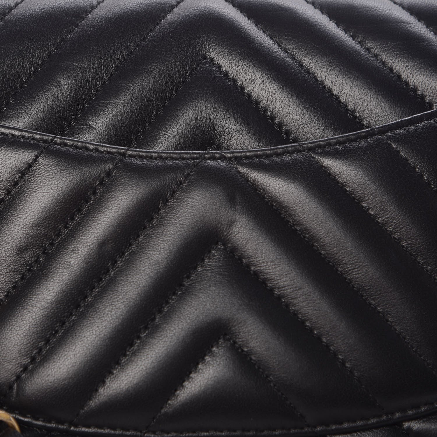 Chanel Lambskin Chevron Quilted Mini Rectangular Flap Black 10 of 11