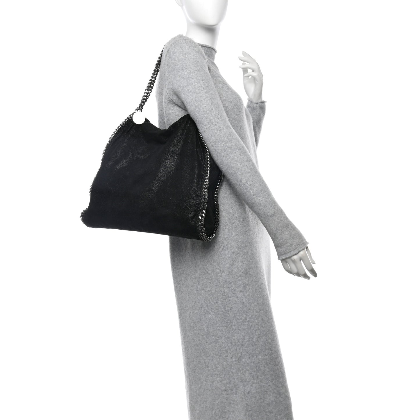 Shaggy Deer Small Falabella Tote Black