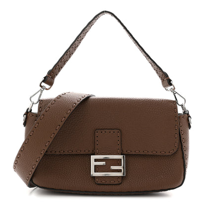 Fendi Cuoio Roma Sellerissima Nappa Sintetica Tape Stitch Baguette Fettuccia 1 of 13