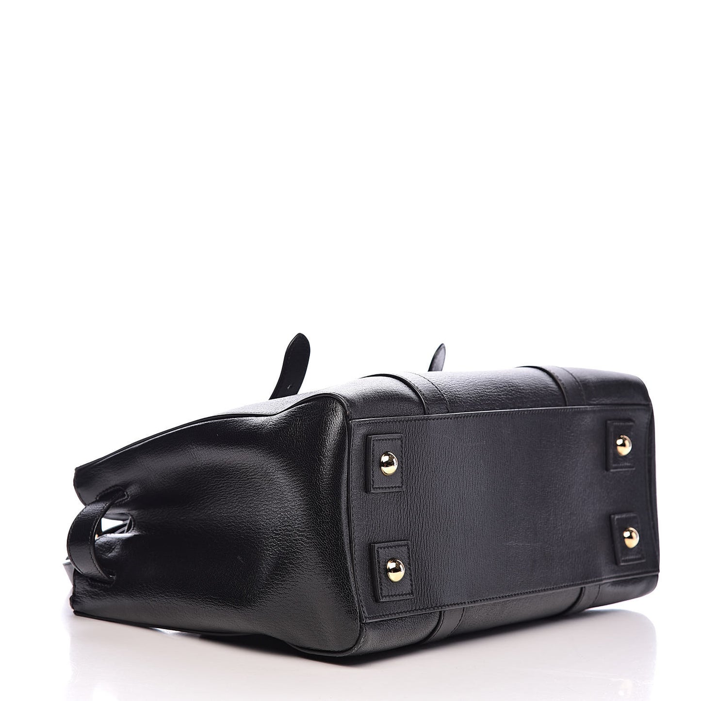 Shiny Goatskin Small Bayswater Double Zip Tote Black