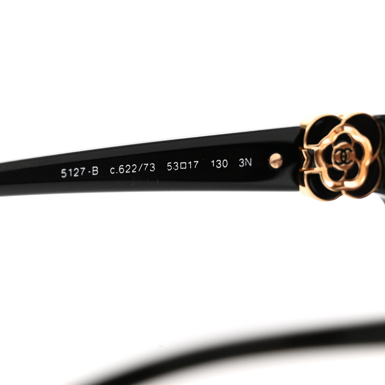 Chanel Crystal Camellia CC Sunglasses 5127-B Black 5 of 6