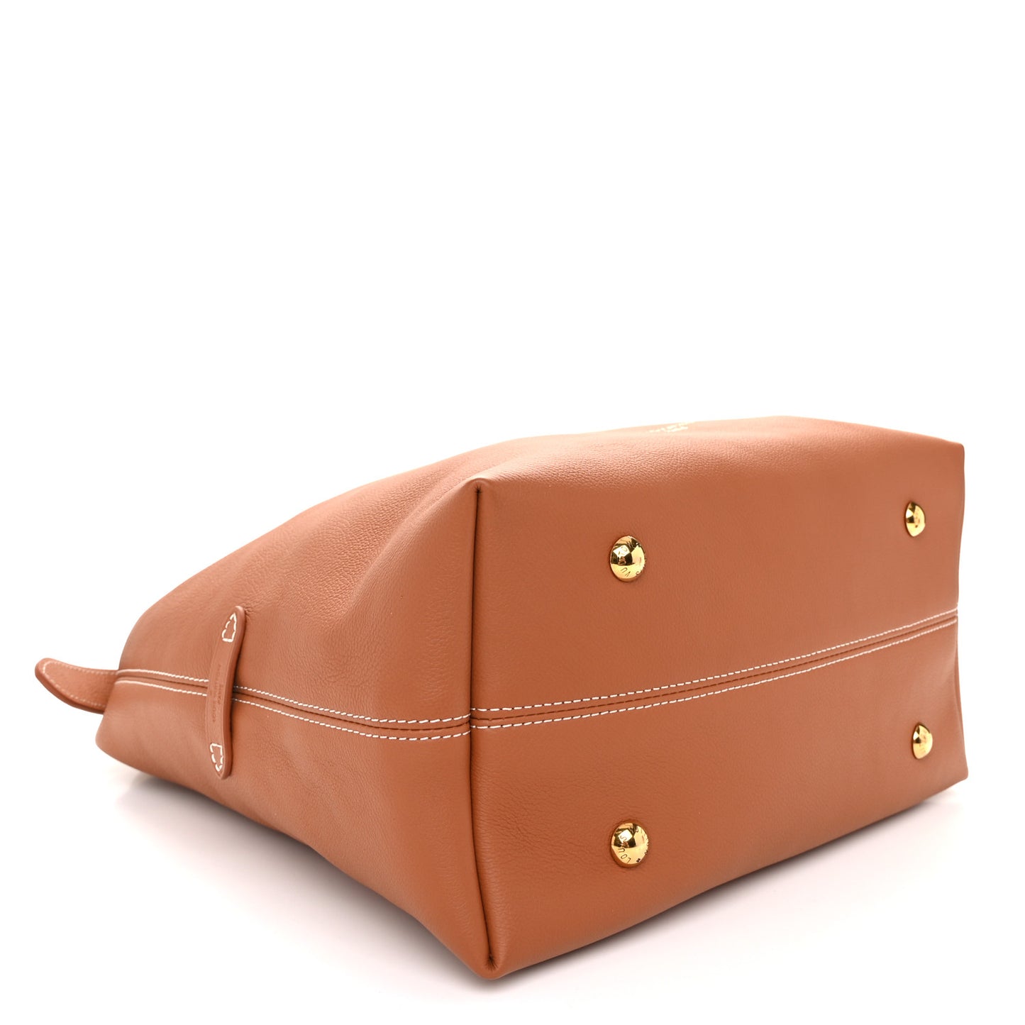 Grained Calfskin Low Key Hobo MM Cognac