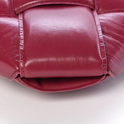 Bottega Veneta Paper Calfskin Maxi Intrecciato Padded Pouch Clutch Amaranto 8 of 8