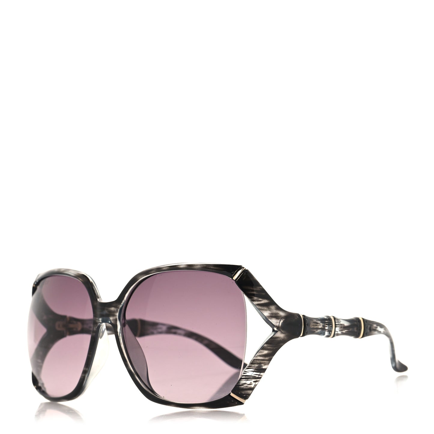 Bamboo Effect Sunglasses GG0505S Grey Horn