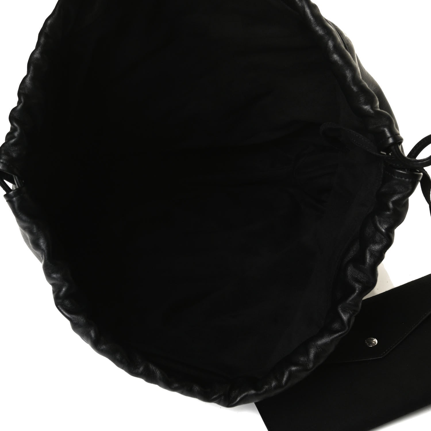 Saint Laurent Lambskin Drawstring Backpack Black 4 of 14