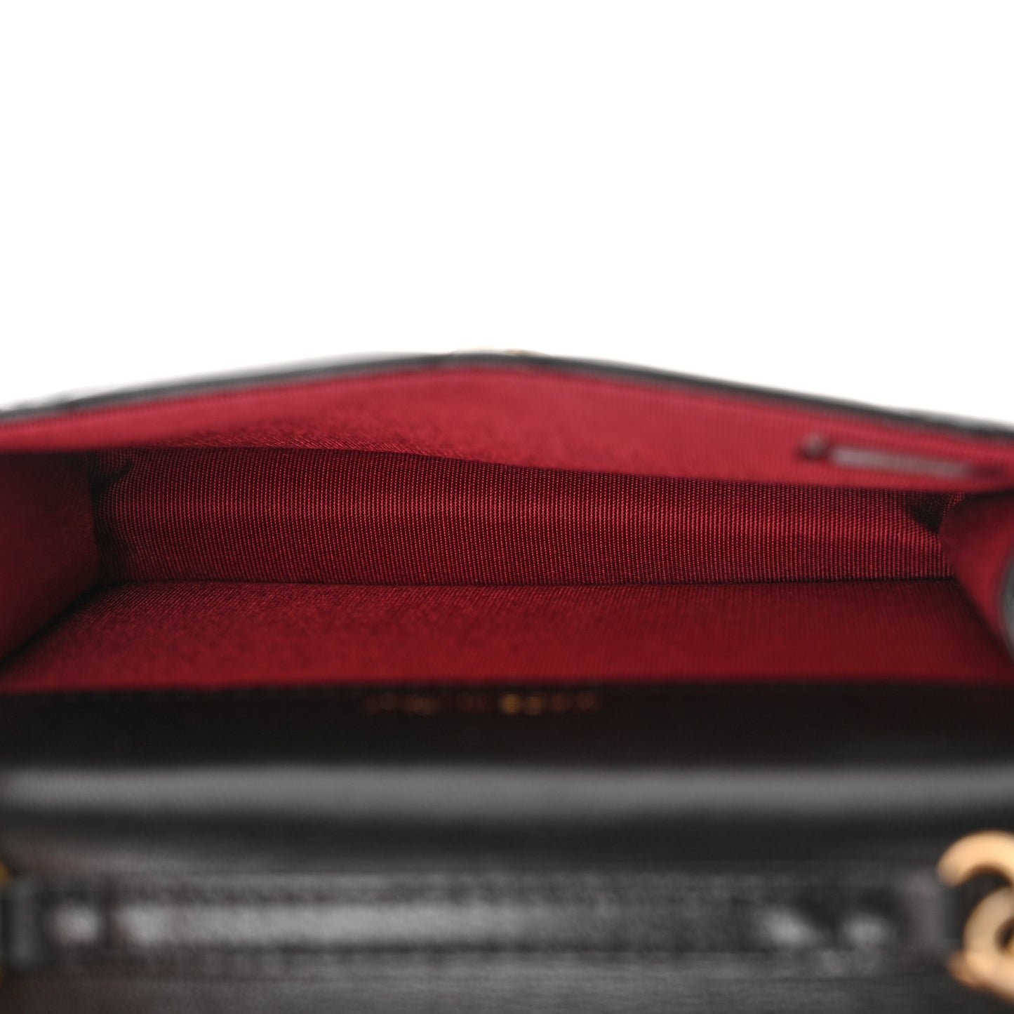 Lambskin Quilted Diamond Lock Card Holder On Chain Black
