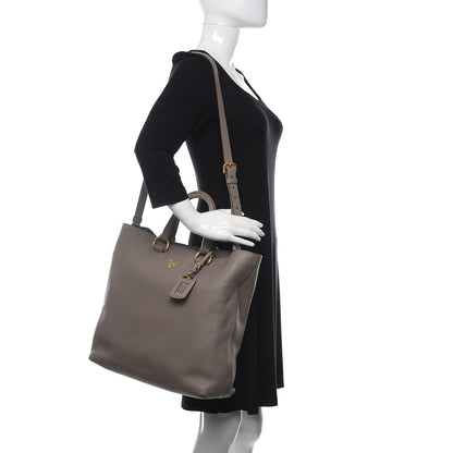 Prada Vitello Daino Tote Argilla 2 of 18