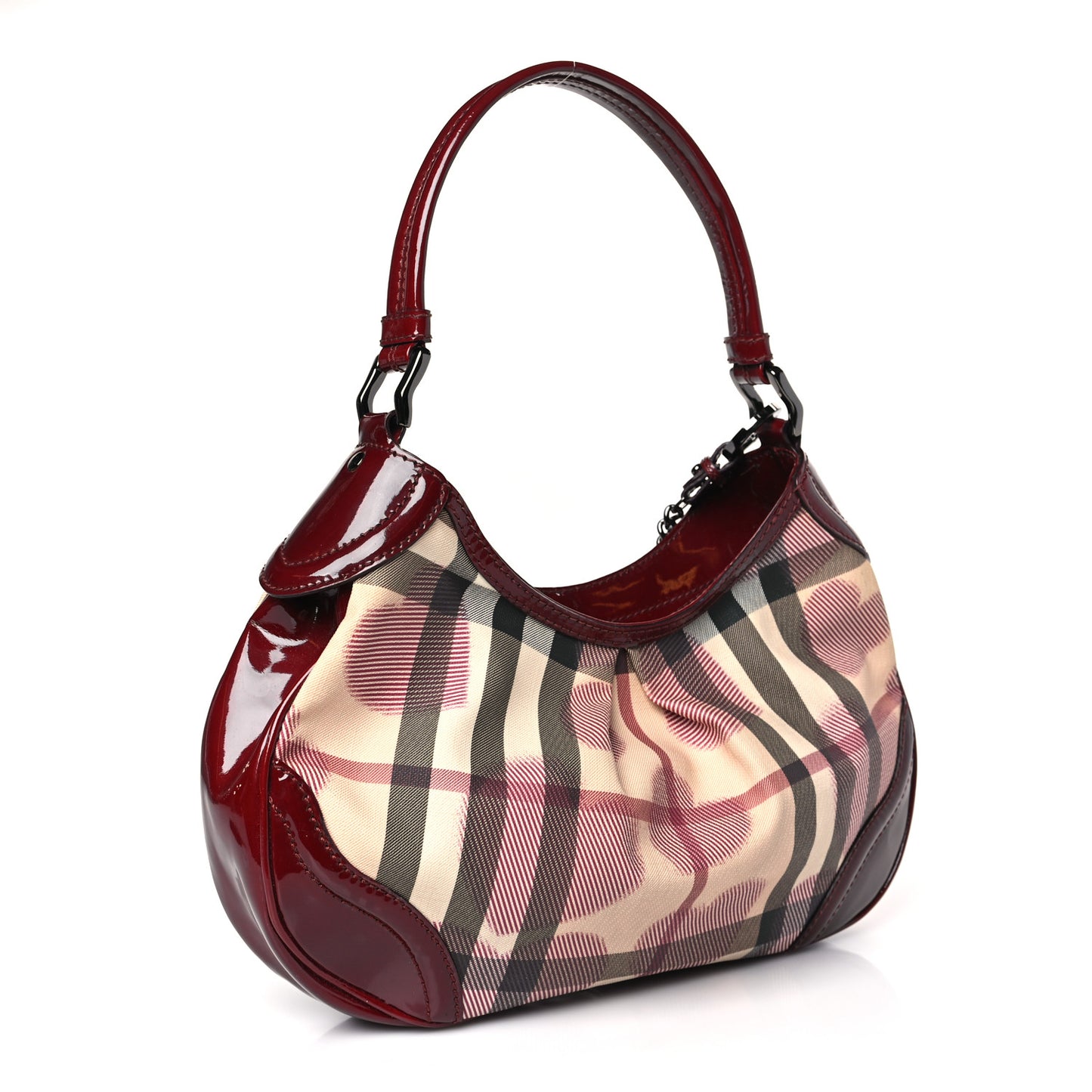 Patent Nova Check Heart Hobo Berry Red
