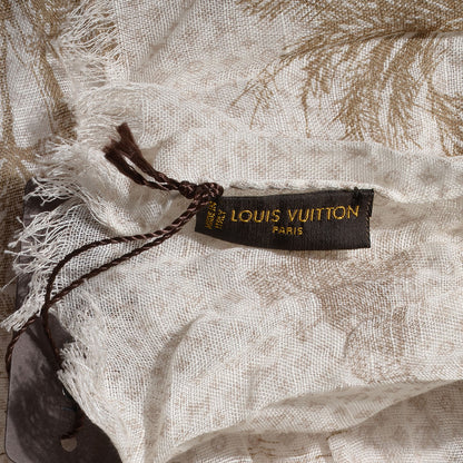 Louis Vuitton Cotton Linen Toile Etole De Louis Pareo Beige 6 of 7