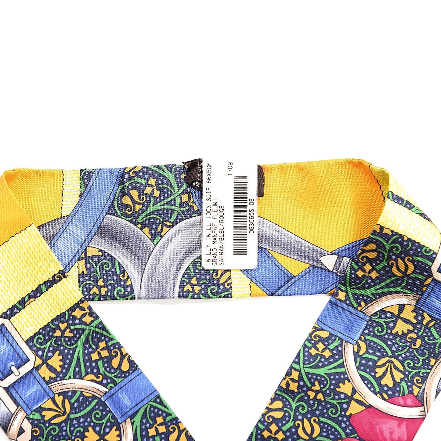 Silk Grand Manege Twilly Sapphire Bleu Rouge