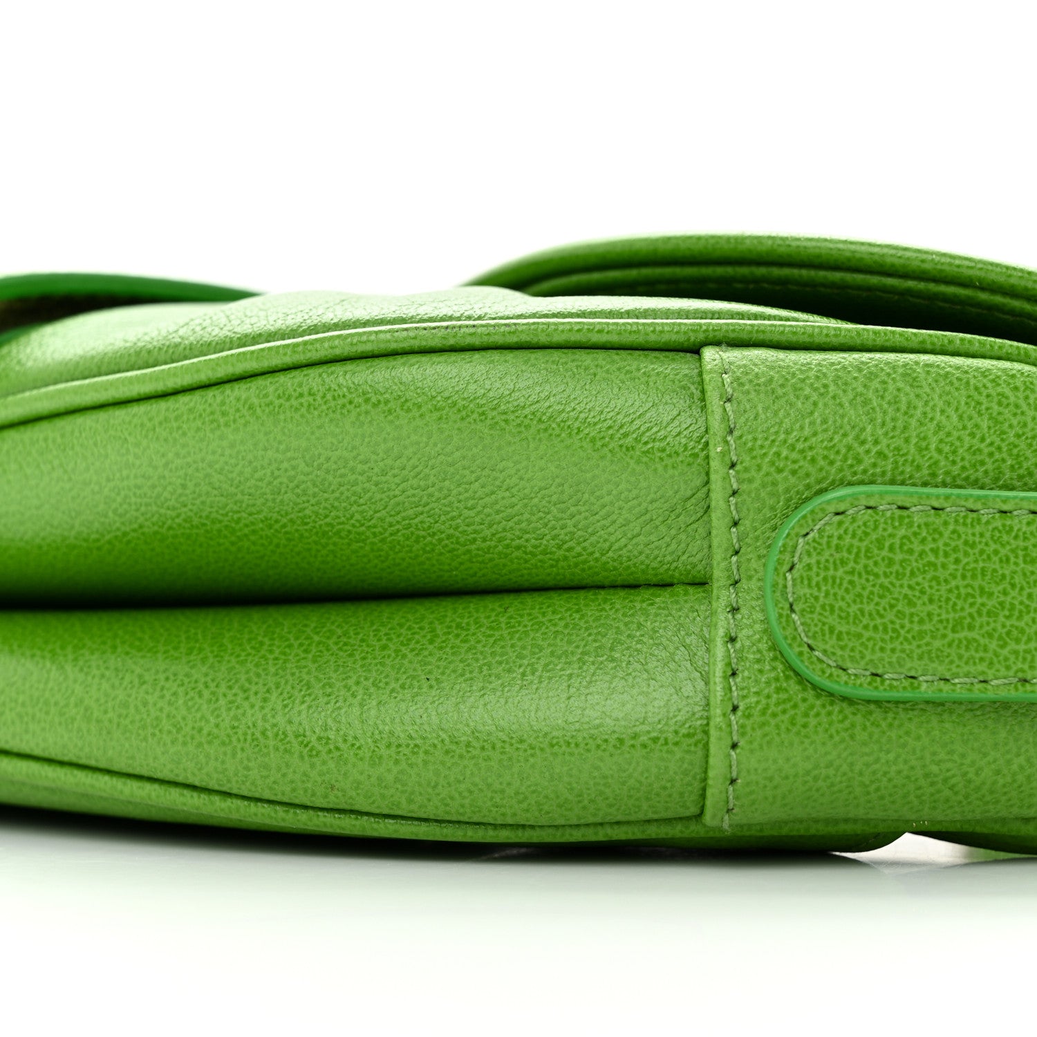 Christian Dior Shiny Goatskin Saddle Bag Green 10 of 18
