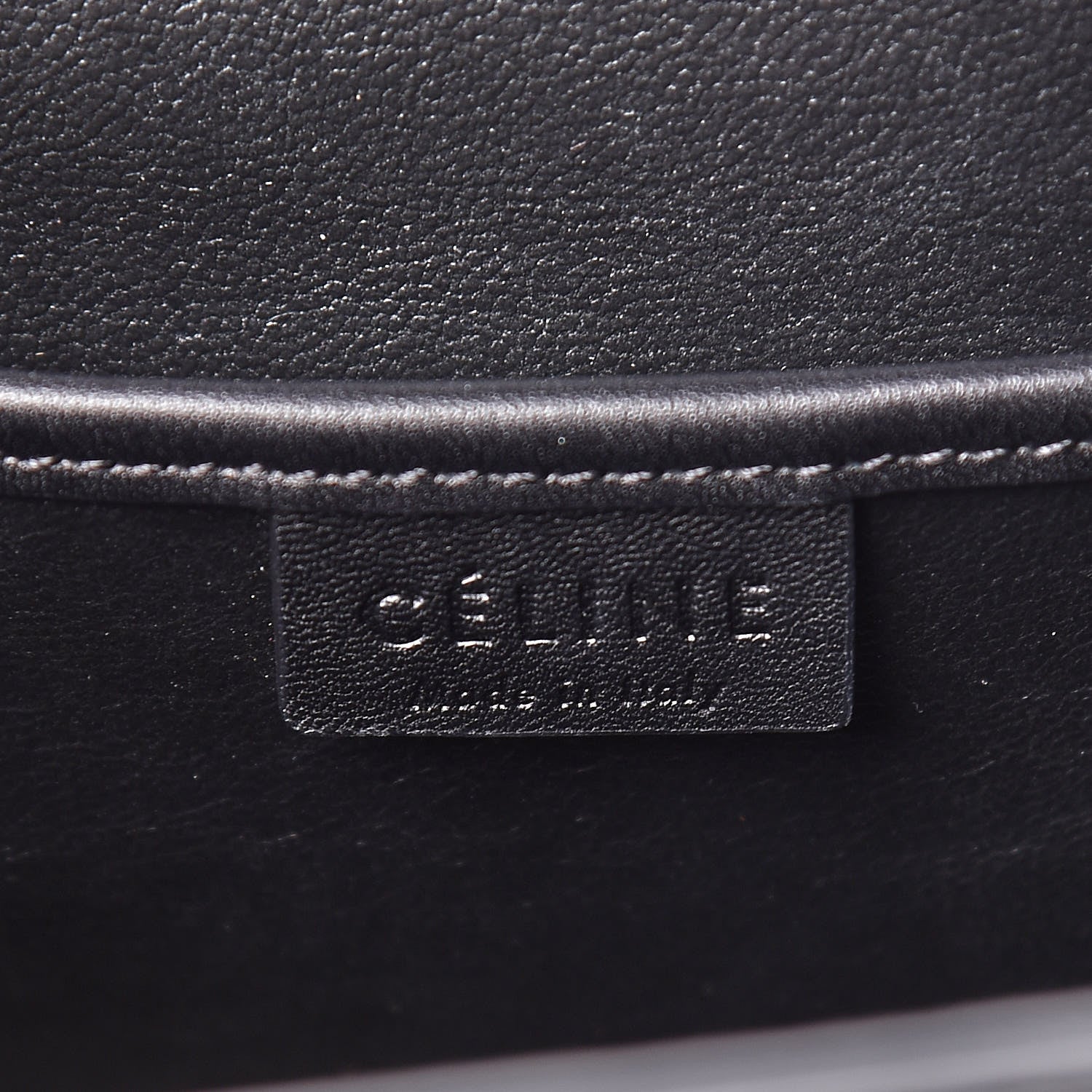 Celine Bullhide Calfskin Nubuck Bi-Color Nano Luggage Black White 8 of 9