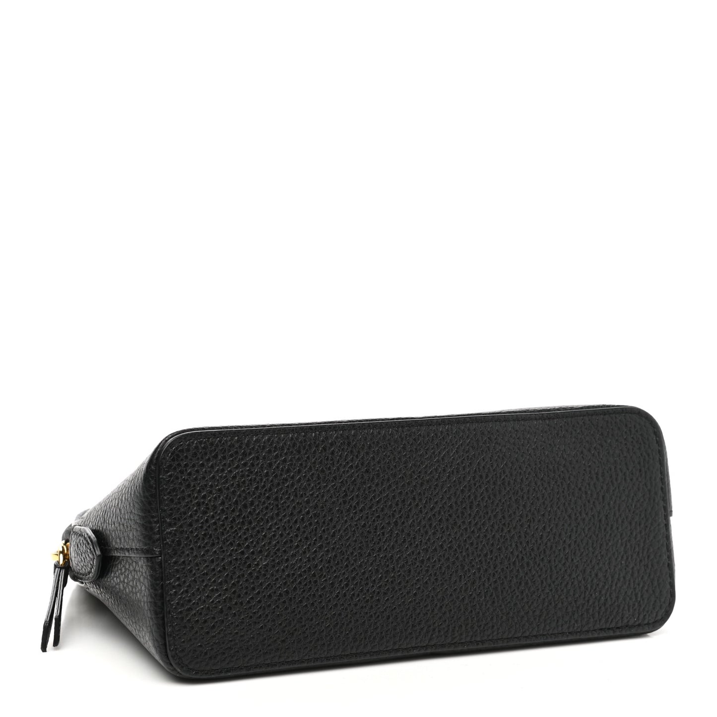 Small Classic Grain Continental Cosmetic Pouch Black