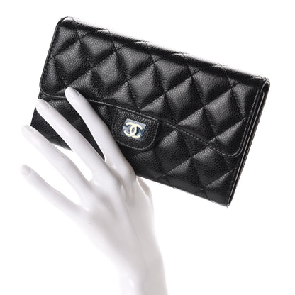 Chanel Caviar Quilted Large Flap Wallet Black 2 of 9