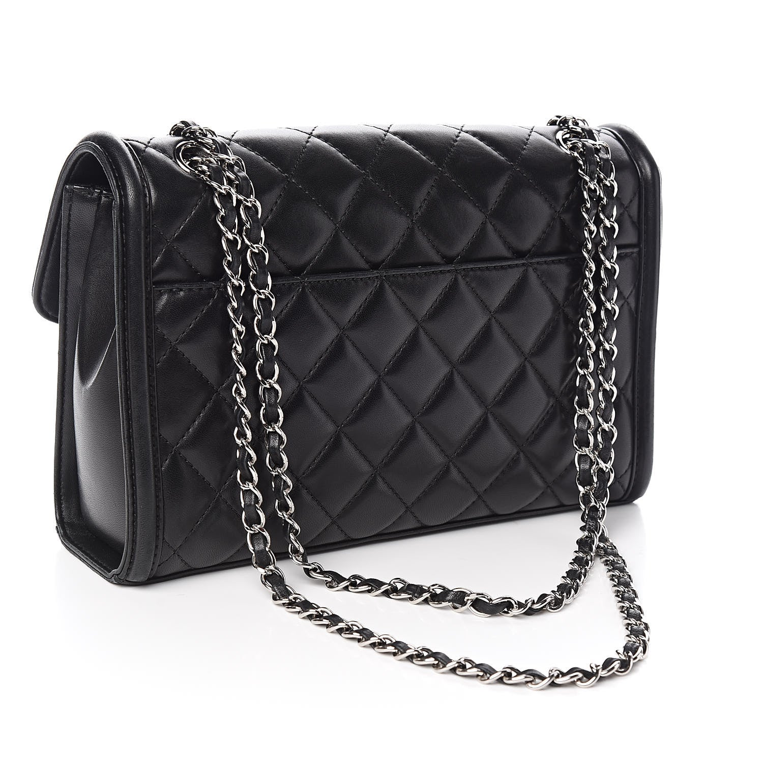 Chanel Lambskin Quilted Large Geometric Flap Black 3 of 17