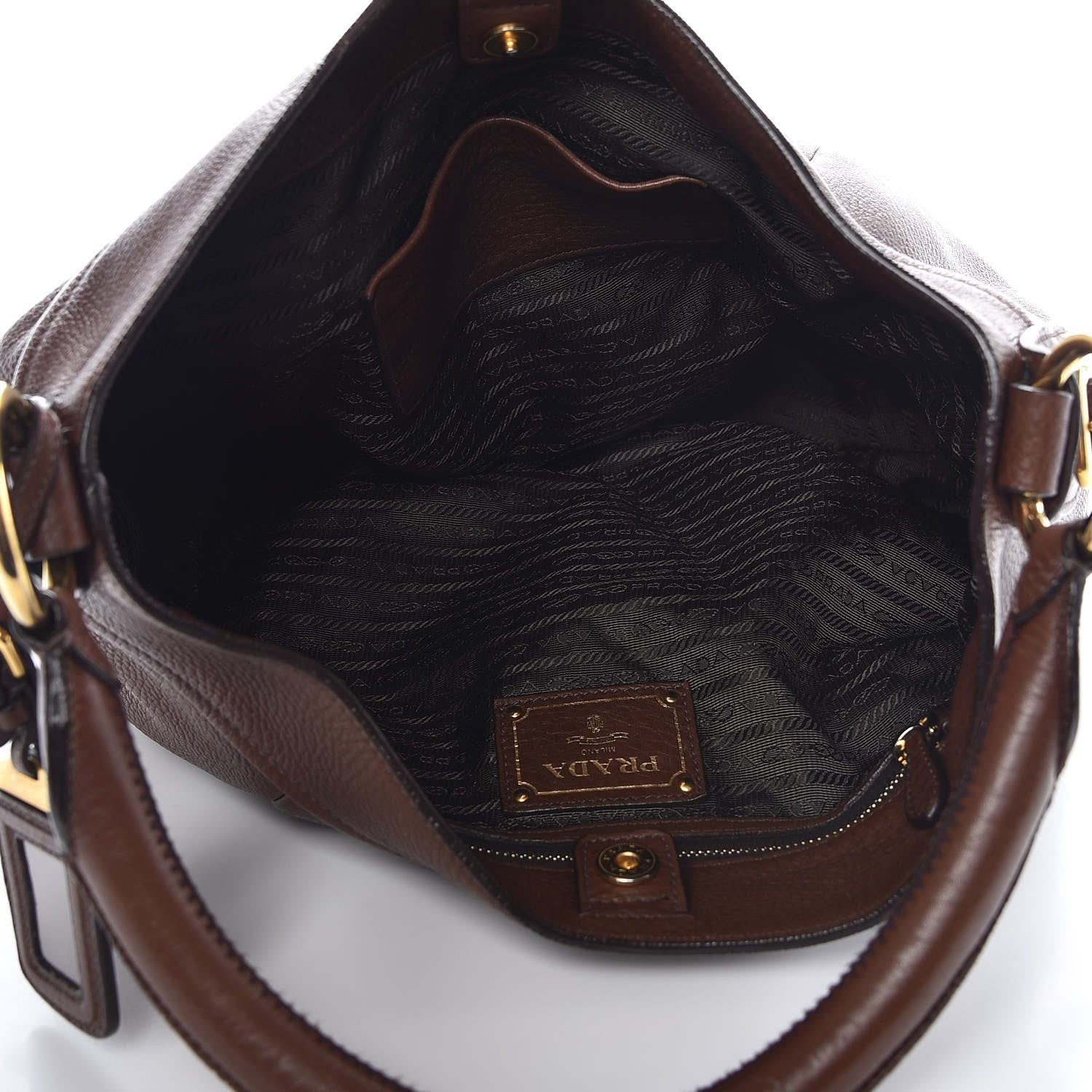 Prada Vitello Daino Hobo Bruciato 5 of 8