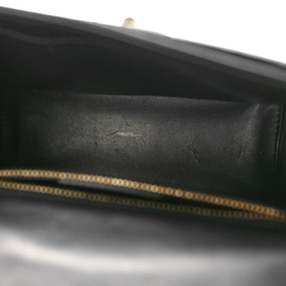 Salvatore Ferragamo Calfskin Quilted Gancini Flap Bag Black 5 of 9