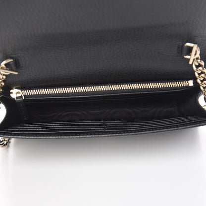Gucci Dollar Calfskin Interlocking G Chain Wallet Black 7 of 10
