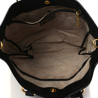 Prada Soft Calf Shopping Tote Black 5 of 6