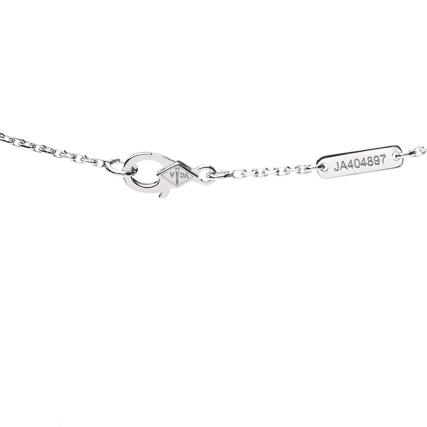 18K White Gold Diamond Mini Lotus Pendant Necklace