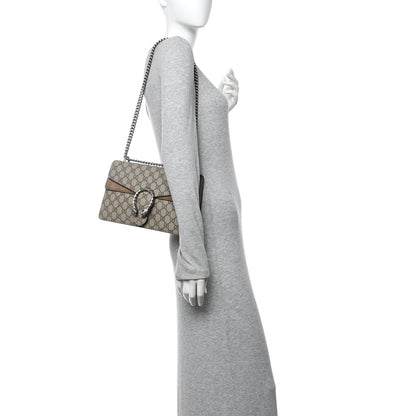Gucci GG Supreme Monogram Small Dionysus Shoulder Bag Taupe 2 of 12