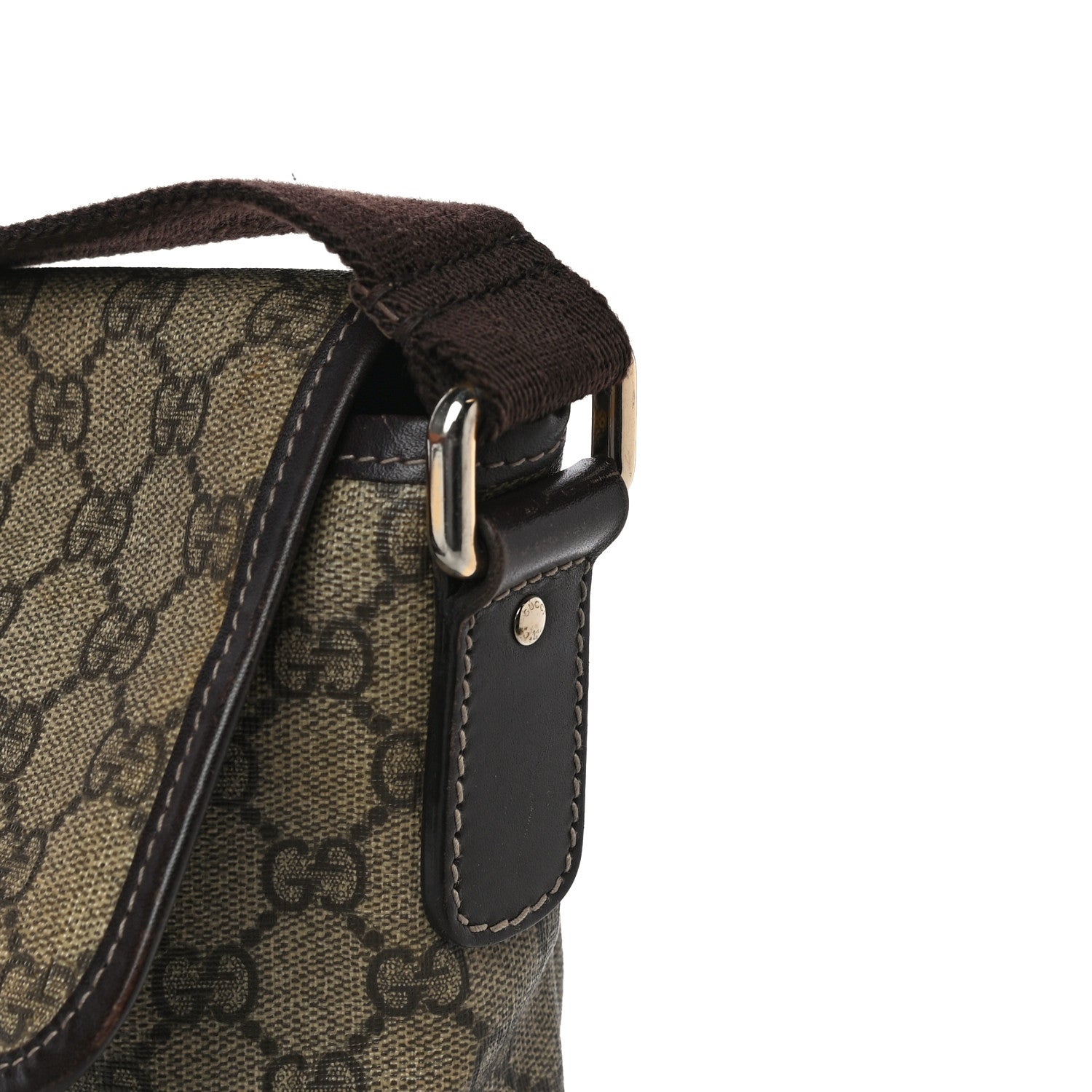 Gucci GG Plus Monogram Small Flap Messenger Bag Beige Dark Brown 8 of 17
