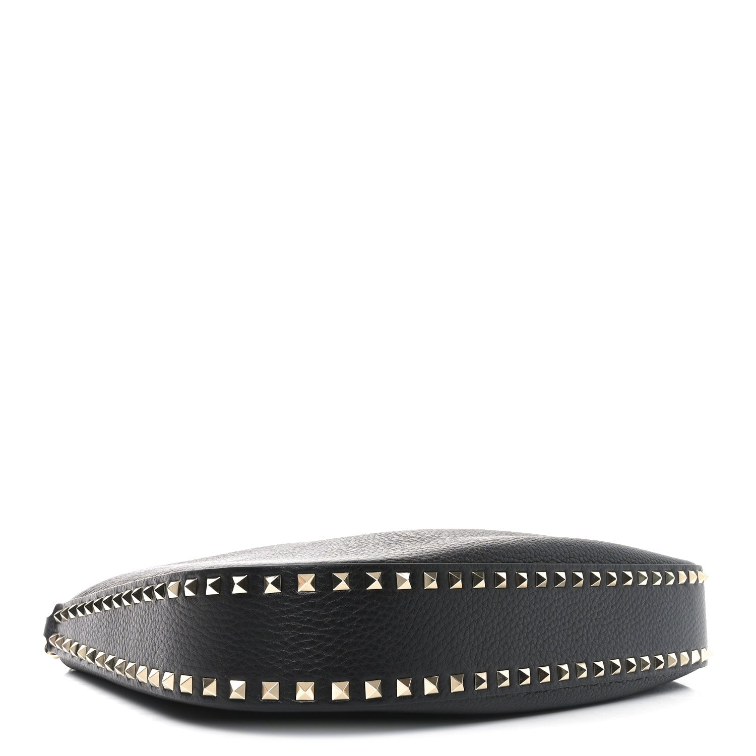 Valentino Garavani Grained Calfskin Rockstud Hobo Bag Black 4 of 9