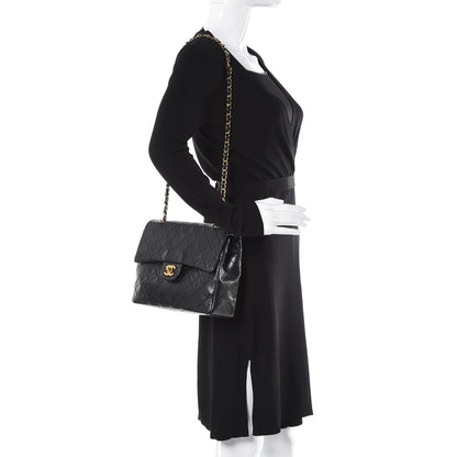 Chanel Lambskin Quilted Medium Double Flap Black 3 of 10