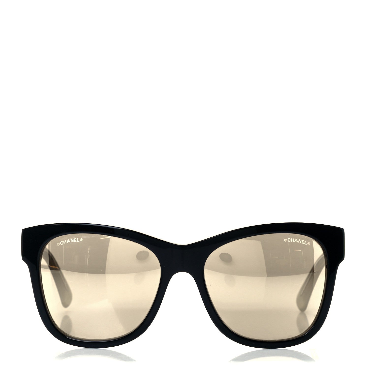 Chanel Acetate Mirrored Runway Square Sunglasses 5380 Black Gold 2 of 8