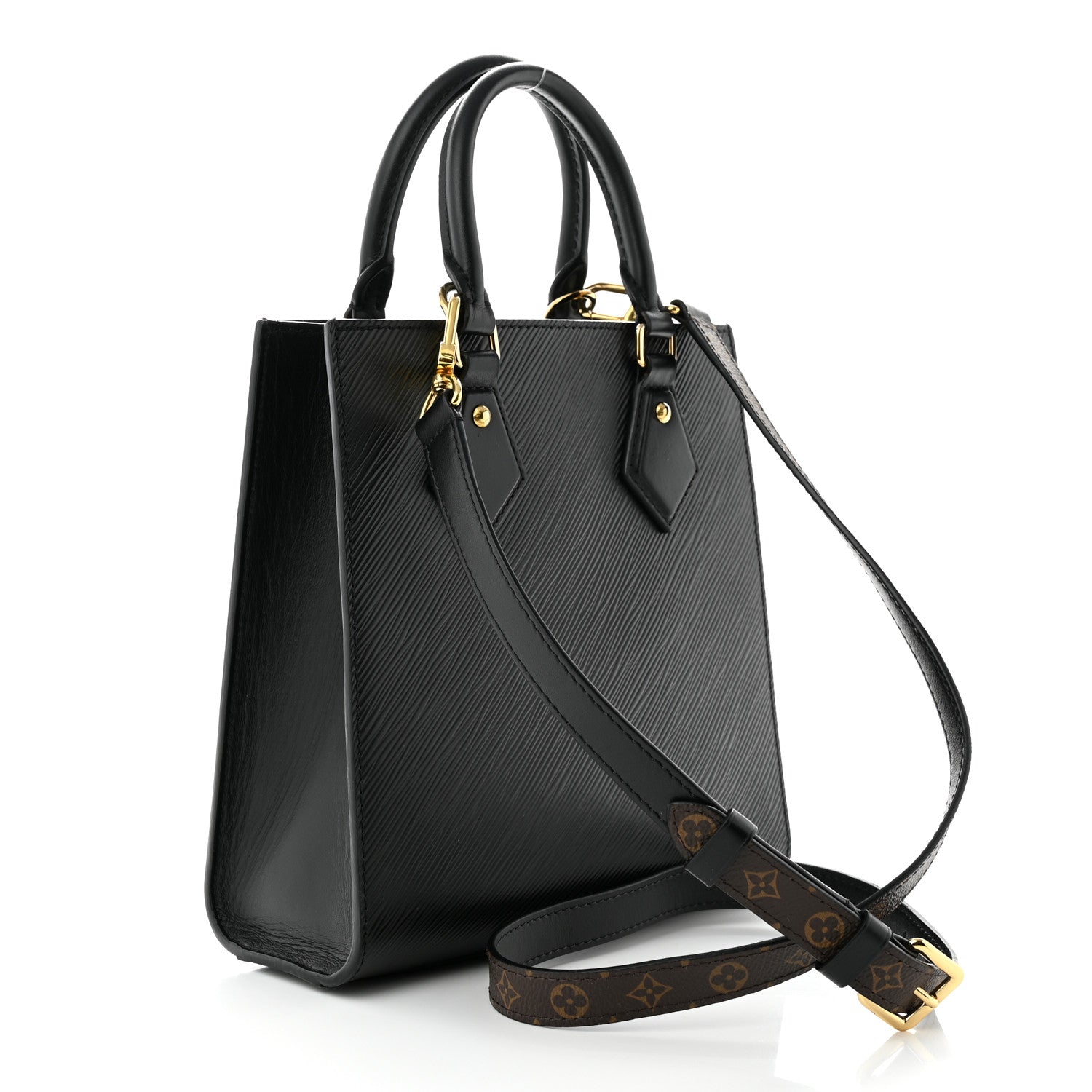 Louis Vuitton Epi Sac Plat BB Black 3 of 9