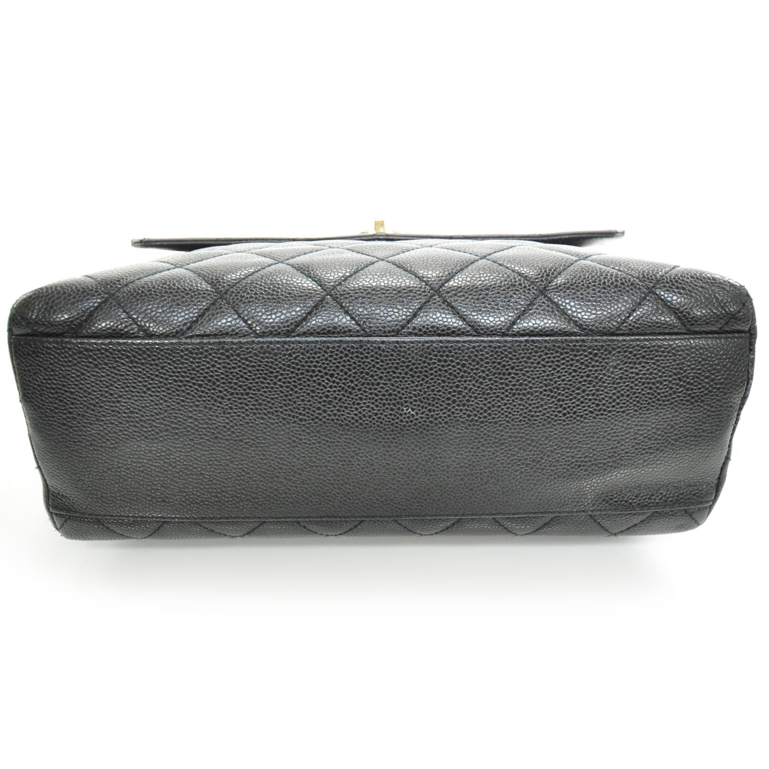 Chanel Caviar Kelly Jumbo Flap Bag Black GHW 4 of 9
