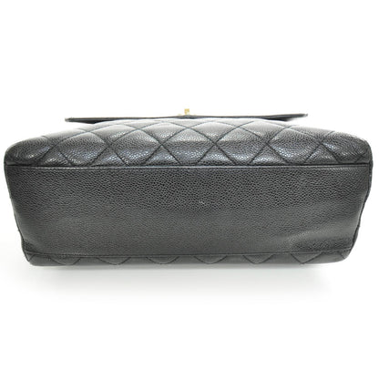 Chanel Caviar Kelly Jumbo Flap Bag Black GHW 4 of 9