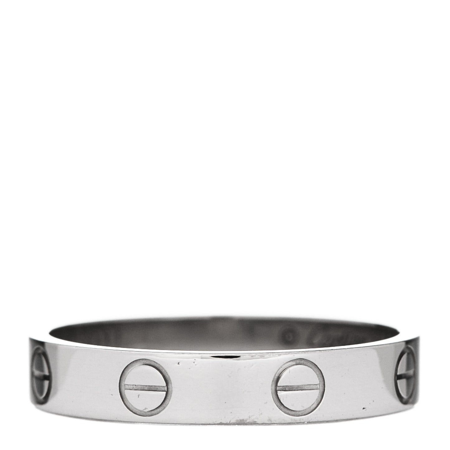 18K White Gold 3.5mm LOVE Wedding Band Ring 56 7.5