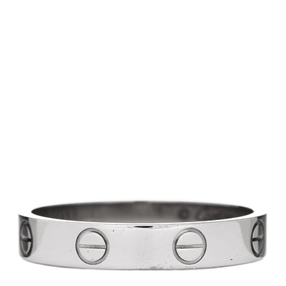 Cartier 18K White Gold 3.5mm LOVE Wedding Band Ring 56 7.5 3 of 6