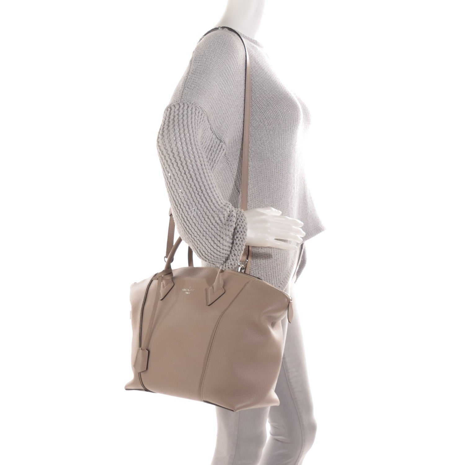 Louis Vuitton Veau Cachemire Soft Lockit MM Galet 2 of 7