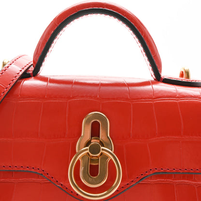 Mulberry Shiny Crocodile Embossed Micro Seaton Hibiscus Red 8 of 10